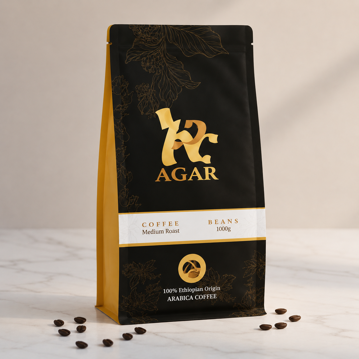 Agar COFFEE 1000G Medium Roast Coffee 1kg - Image 1